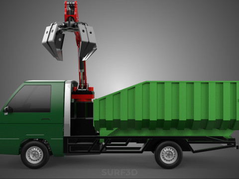 GRAPPLE TRUCK WOOD LOG TREE LOADER CRANE LIFT GRABBER PICKUP CAR Modelo 3D