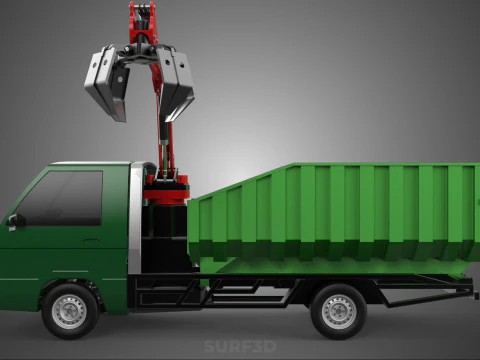 GRAPPLE TRUCK WOOD LOG TREE LOADER CRANE LIFT GRABBER PICKUP CAR 3D Model