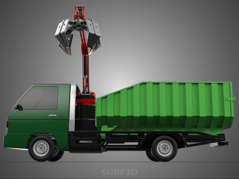 GRAPPLE TRUCK WOOD LOG TREE LOADER CRANE LIFT GRABBER PICKUP CAR Modelo 3D