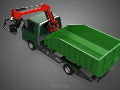 GRAPPLE TRUCK WOOD LOG TREE LOADER CRANE LIFT GRABBER PICKUP CAR Modelo 3D