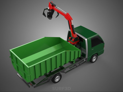 GRAPPLE TRUCK WOOD LOG TREE LOADER CRANE LIFT GRABBER PICKUP CAR Modelo 3D
