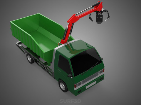 GRAPPLE TRUCK WOOD LOG TREE LOADER CRANE LIFT GRABBER PICKUP CAR Modelo 3D