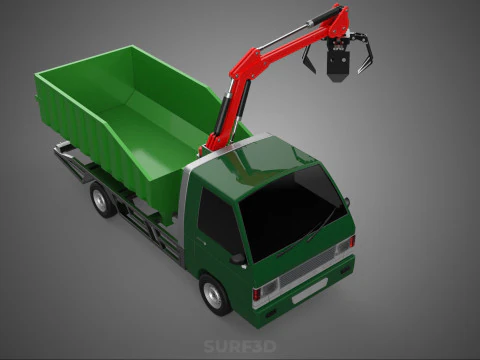 GRAPPLE TRUCK WOOD LOG TREE LOADER CRANE LIFT GRABBER PICKUP CAR 3D Model