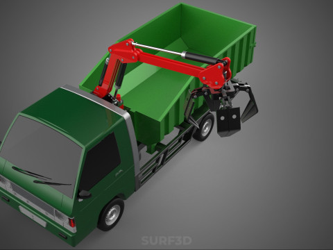 GRAPPLE TRUCK WOOD LOG TREE LOADER CRANE LIFT GRABBER PICKUP CAR Modelo 3D