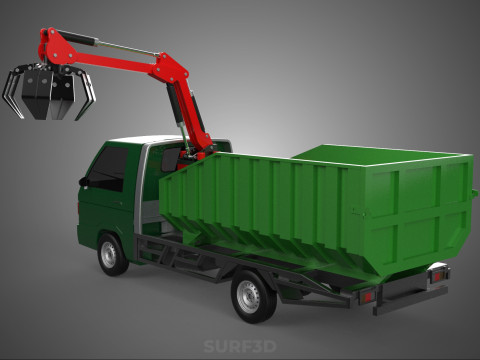 GRAPPLE TRUCK WOOD LOG TREE LOADER CRANE LIFT GRABBER PICKUP CAR Modelo 3D