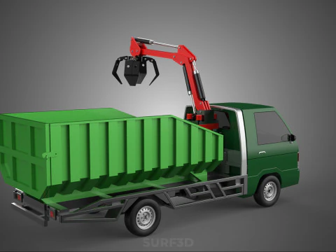 GRAPPLE TRUCK WOOD LOG TREE LOADER CRANE LIFT GRABBER PICKUP CAR 3D Model