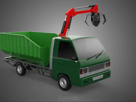 GRAPPLE TRUCK WOOD LOG TREE LOADER CRANE LIFT GRABBER PICKUP CAR 3D Model