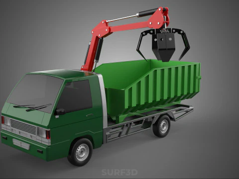 GRAPPLE TRUCK WOOD LOG TREE LOADER CRANE LIFT GRABBER PICKUP CAR 3D Model