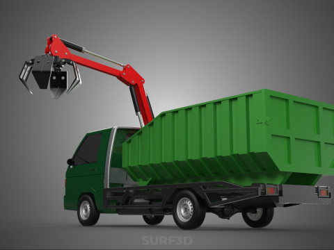 GRAPPLE TRUCK WOOD LOG TREE LOADER CRANE LIFT GRABBER PICKUP CAR Modelo 3D
