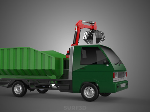 GRAPPLE TRUCK WOOD LOG TREE LOADER CRANE LIFT GRABBER PICKUP CAR Modelo 3D