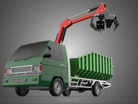 GRAPPLE TRUCK WOOD LOG TREE LOADER CRANE LIFT GRABBER PICKUP CAR Modelo 3D
