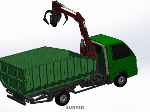 GRAPPLE TRUCK WOOD LOG TREE LOADER CRANE LIFT GRABBER PICKUP CAR Modelo 3D