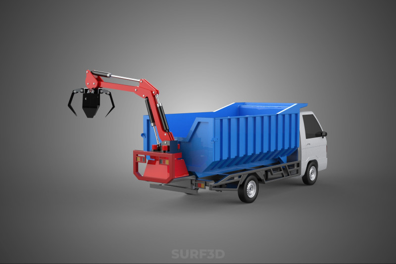 FRESH FRUIT BUNCH PALM OIL GRABBER CRANE GRAPPLE CLAW CAR TRUCK 3D 模型 .c4d .max .obj .3ds .fbx .stl .blend
