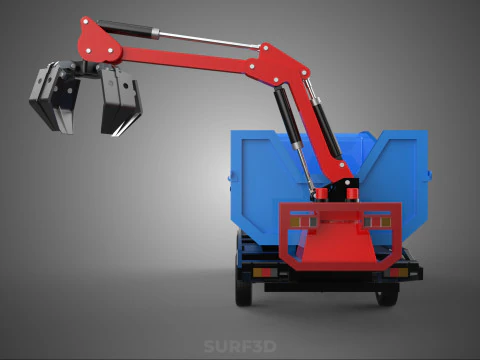FRESH FRUIT BUNCH PALM OIL GRABBER CRANE GRAPPLE CLAW CAR TRUCK 3D Model