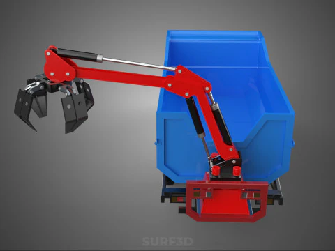FRESH FRUIT BUNCH PALM OIL GRABBER CRANE GRAPPLE CLAW CAR TRUCK 3D Model