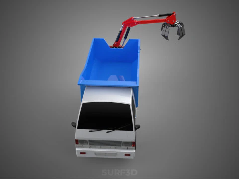 FRESH FRUIT BUNCH PALM OIL GRABBER CRANE GRAPPLE CLAW CAR TRUCK 3D Model