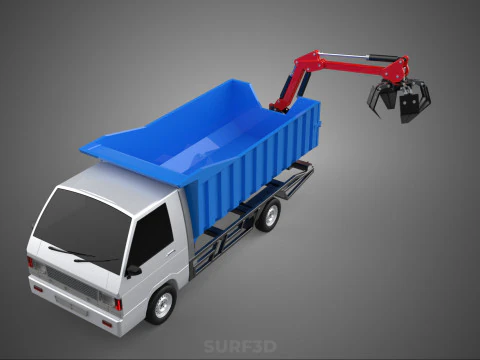 FRESH FRUIT BUNCH PALM OIL GRABBER CRANE GRAPPLE CLAW CAR TRUCK 3D Model