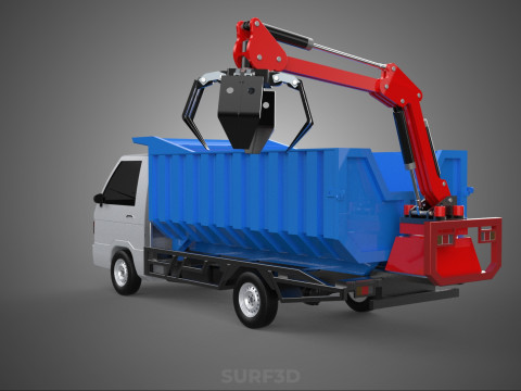 FRESH FRUIT BUNCH PALM OIL GRABBER CRANE GRAPPLE CLAW CAR TRUCK 3D 模型