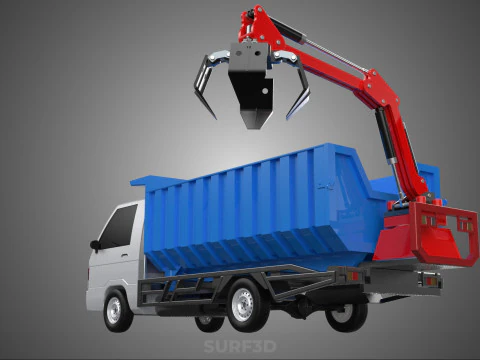 FRESH FRUIT BUNCH PALM OIL GRABBER CRANE GRAPPLE CLAW CAR TRUCK 3D Model