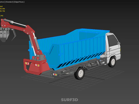 FRESH FRUIT BUNCH PALM OIL GRABBER CRANE GRAPPLE CLAW CAR TRUCK 3D Model