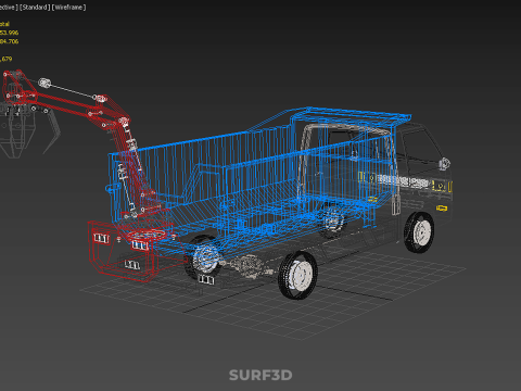 FRESH FRUIT BUNCH PALM OIL GRABBER CRANE GRAPPLE CLAW CAR TRUCK 3D 模型