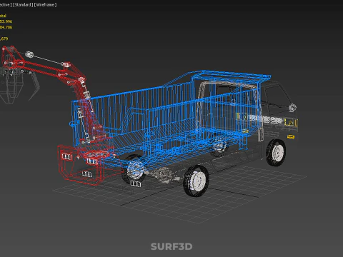 FRESH FRUIT BUNCH PALM OIL GRABBER CRANE GRAPPLE CLAW CAR TRUCK 3D Model