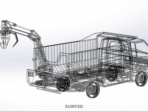 FRESH FRUIT BUNCH PALM OIL GRABBER CRANE GRAPPLE CLAW CAR TRUCK 3D 模型