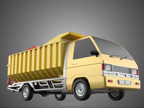 GARBAGE DUMP TRUCK GRAPPLE PICK UP SKIP BIN SCRAP GRABBER CRANE Modelo 3D