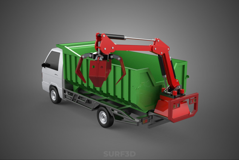 WOOD LOG TREE GRAPPLE TRUCK LOADER CRANE LIFT GRABBER L300 CAR 3Dモデル .c4d .max .obj .3ds .fbx .stl .blend