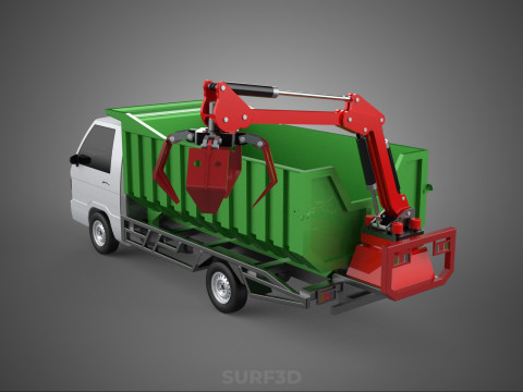 WOOD LOG TREE GRAPPLE TRUCK LOADER CRANE LIFT GRABBER L300 CAR 3D Model