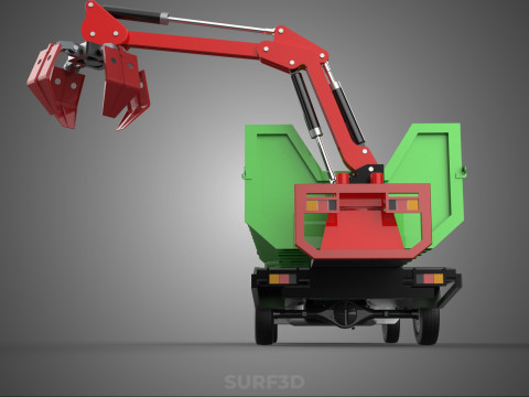 WOOD LOG TREE GRAPPLE TRUCK LOADER CRANE LIFT GRABBER L300 CAR 3Dモデル