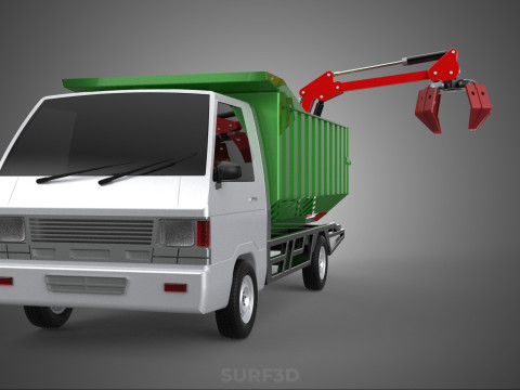 WOOD LOG TREE GRAPPLE TRUCK LOADER CRANE LIFT GRABBER L300 CAR 3Dモデル