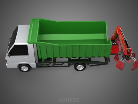 WOOD LOG TREE GRAPPLE TRUCK LOADER CRANE LIFT GRABBER L300 CAR 3Dモデル