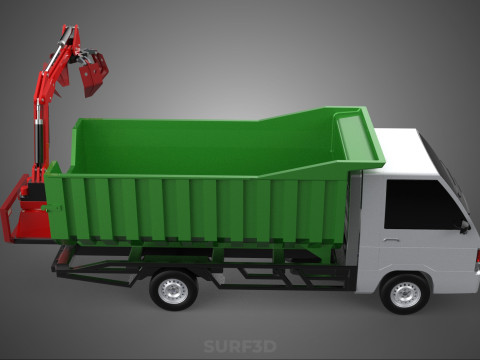 WOOD LOG TREE GRAPPLE TRUCK LOADER CRANE LIFT GRABBER L300 CAR 3Dモデル