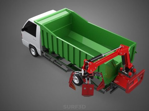 WOOD LOG TREE GRAPPLE TRUCK LOADER CRANE LIFT GRABBER L300 CAR 3Dモデル