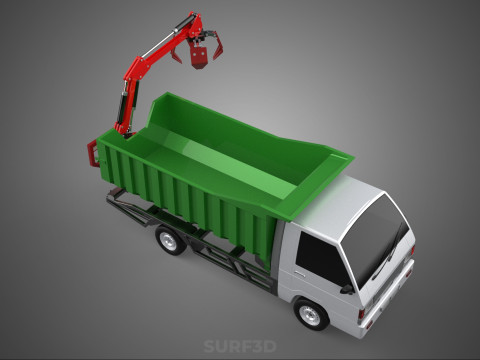 WOOD LOG TREE GRAPPLE TRUCK LOADER CRANE LIFT GRABBER L300 CAR 3Dモデル
