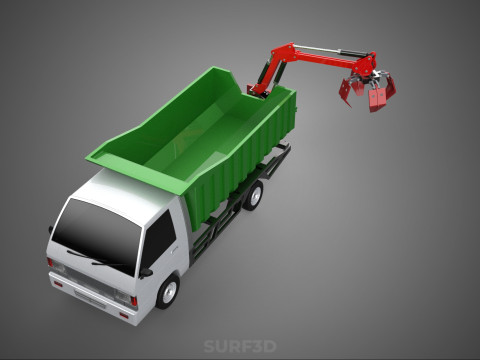 WOOD LOG TREE GRAPPLE TRUCK LOADER CRANE LIFT GRABBER L300 CAR 3Dモデル