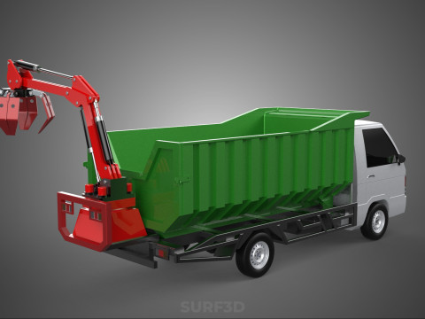 WOOD LOG TREE GRAPPLE TRUCK LOADER CRANE LIFT GRABBER L300 CAR 3Dモデル