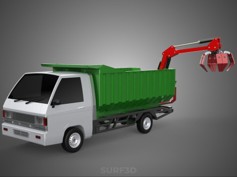 WOOD LOG TREE GRAPPLE TRUCK LOADER CRANE LIFT GRABBER L300 CAR 3Dモデル
