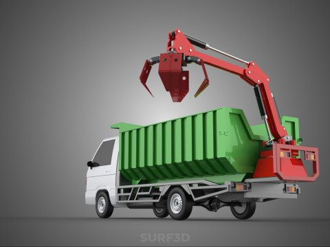 WOOD LOG TREE GRAPPLE TRUCK LOADER CRANE LIFT GRABBER L300 CAR 3Dモデル