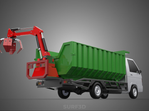 WOOD LOG TREE GRAPPLE TRUCK LOADER CRANE LIFT GRABBER L300 CAR 3Dモデル