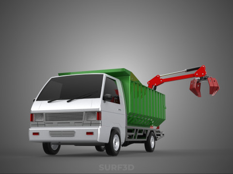 WOOD LOG TREE GRAPPLE TRUCK LOADER CRANE LIFT GRABBER L300 CAR 3Dモデル