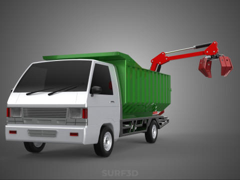 WOOD LOG TREE GRAPPLE TRUCK LOADER CRANE LIFT GRABBER L300 CAR 3Dモデル