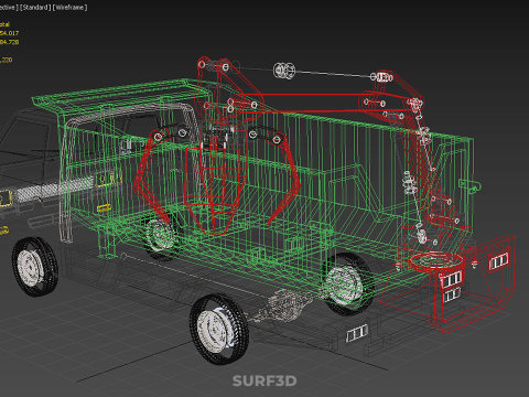 WOOD LOG TREE GRAPPLE TRUCK LOADER CRANE LIFT GRABBER L300 CAR 3Dモデル