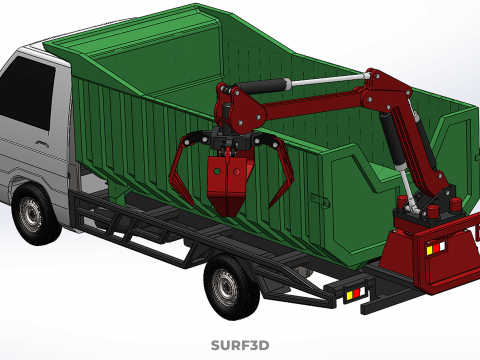 WOOD LOG TREE GRAPPLE TRUCK LOADER CRANE LIFT GRABBER L300 CAR 3Dモデル