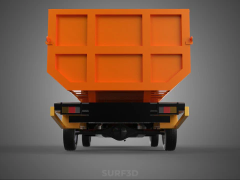SMALL TIPPER DUMP TRUCK PICK UP HYDRAULIC CONTAINER CAR VEHICLE 3D Model