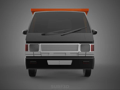 SMALL TIPPER DUMP TRUCK PICK UP HYDRAULIC CONTAINER CAR VEHICLE 3D Model