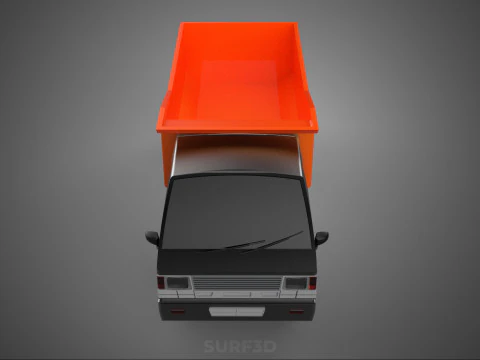 SMALL TIPPER DUMP TRUCK PICK UP HYDRAULIC CONTAINER CAR VEHICLE 3D Model