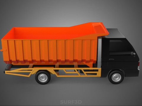 SMALL TIPPER DUMP TRUCK PICK UP HYDRAULIC CONTAINER CAR VEHICLE Modelo 3D