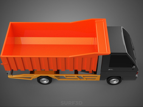 SMALL TIPPER DUMP TRUCK PICK UP HYDRAULIC CONTAINER CAR VEHICLE Modelo 3D